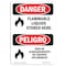 Signmission Safety Sign, OSHA, 14" Height, Rigid Plastic, Flammable Liquids Stored Here Spanish OS-DS-P-1014-VS-1240 - alternate 1